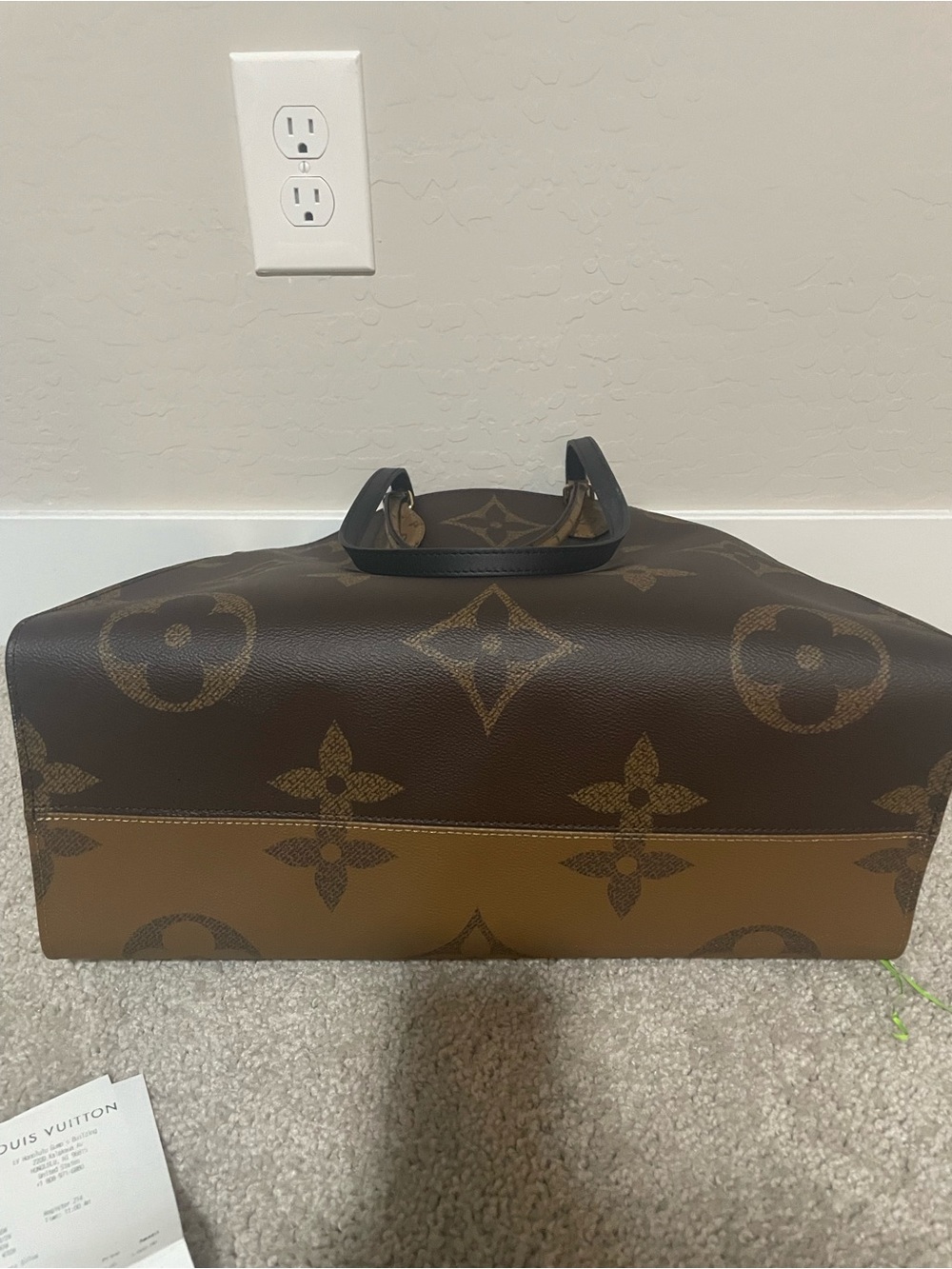 Louis Vuitton Monogram Canvas Tote with Black Straps - Picture 11 of 12